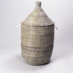 Panier à Linge Traditionnel Africain avec Couvercle