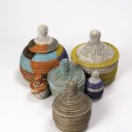 Lot de 6 Paniers Africains en Osier de Tailles Différentes